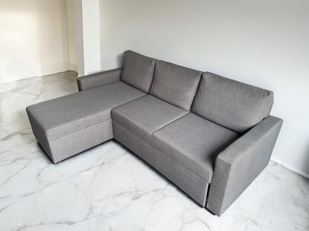 Grey L Shape Sofa Bed