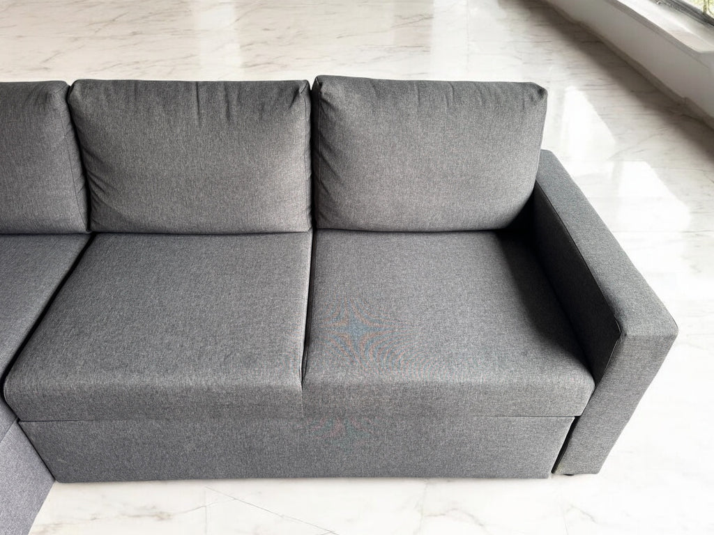 Grey L Shape Sofa Bed