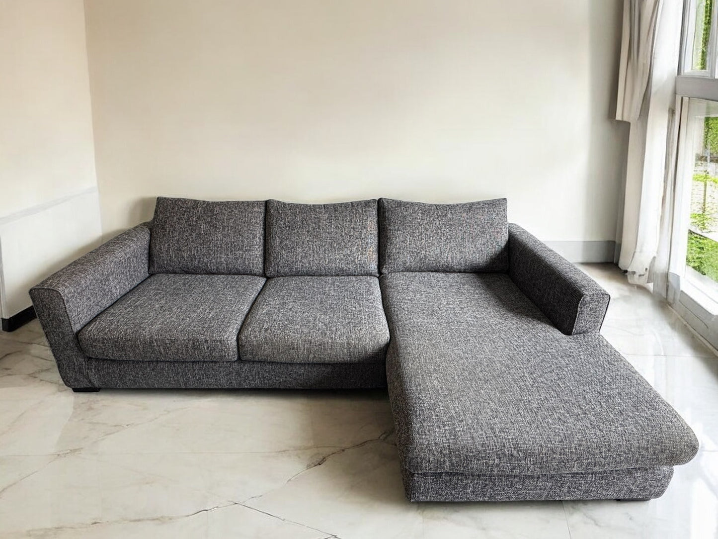 Dark Grey Sofology L Shape Sofa