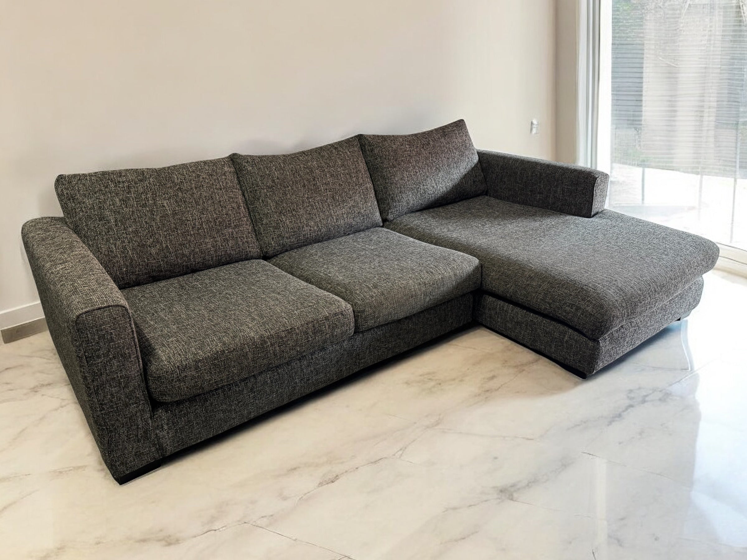 Dark Grey Sofology L Shape Sofa