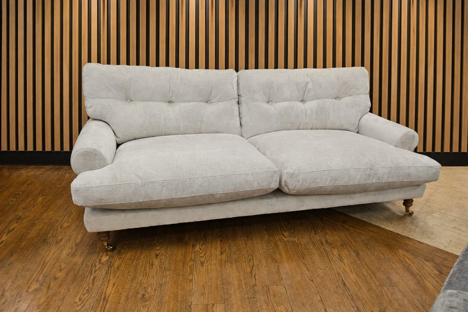 NEXT Erin Buttoned Back Deep Relaxed Sit 3 Seater Sofa and Footstool RRP £1725