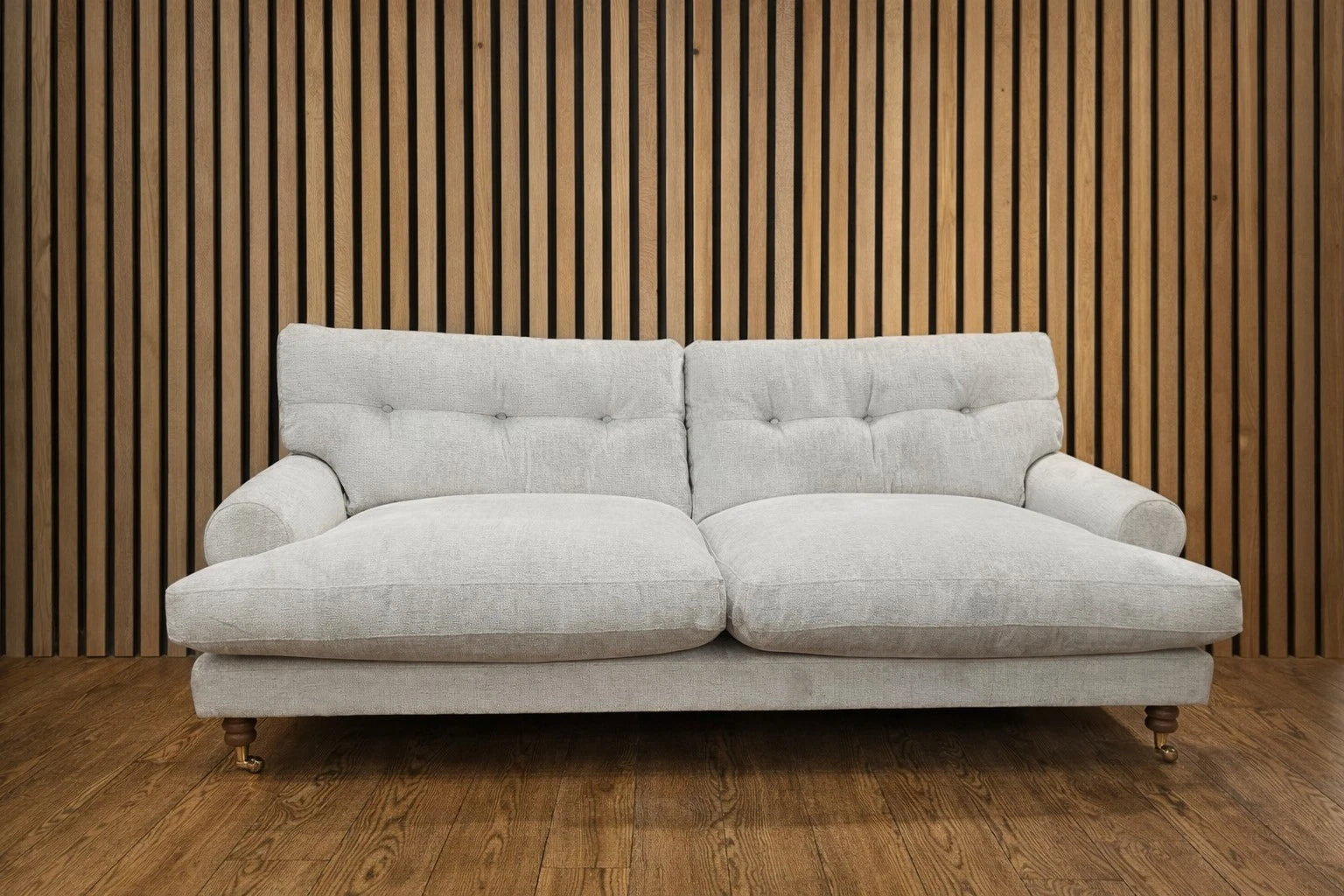 NEXT Erin Buttoned Back Deep Relaxed Sit 3 Seater Sofa and Footstool RRP £1725