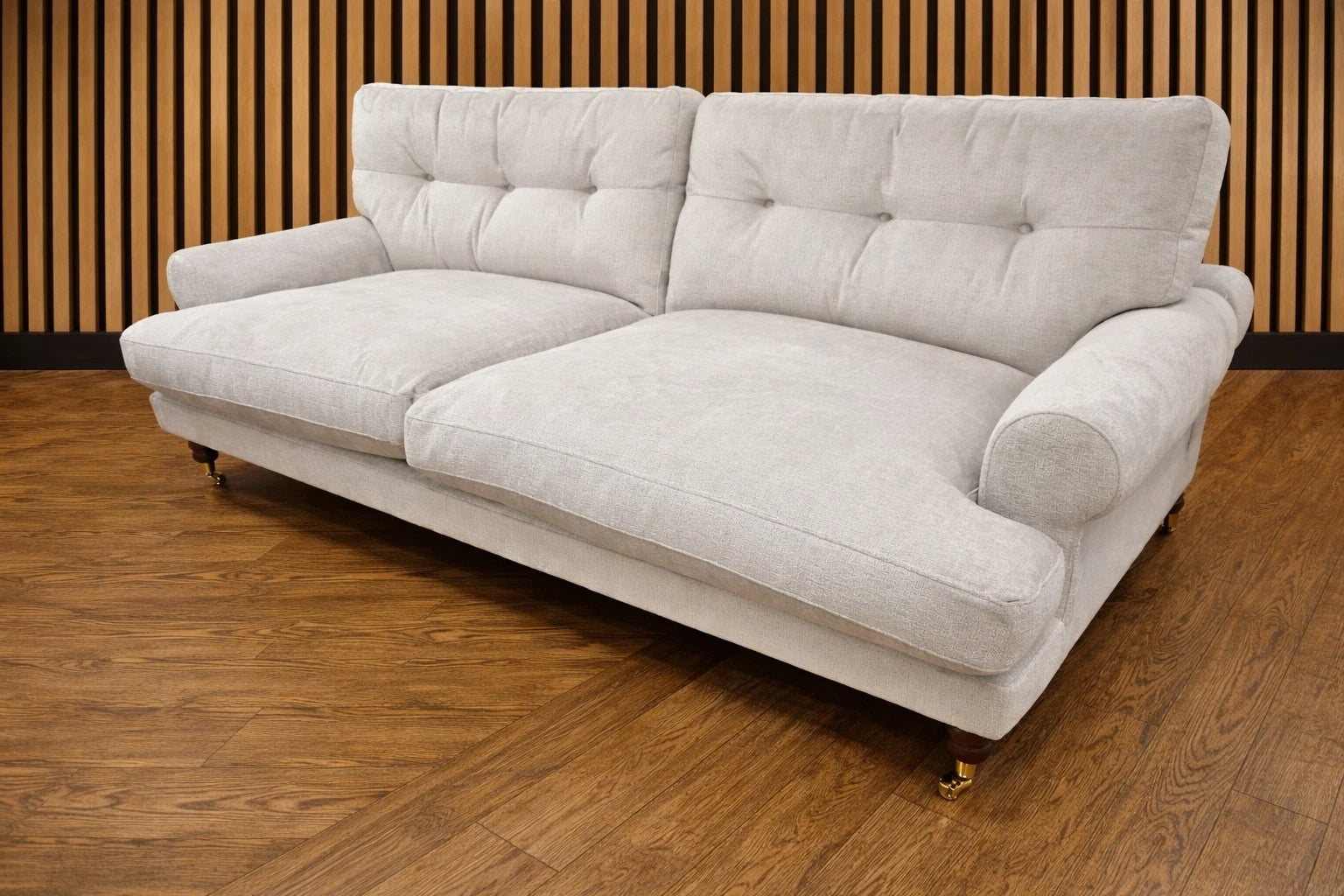 NEXT Erin Buttoned Back Deep Relaxed Sit 3 Seater Sofa and Footstool RRP £1725